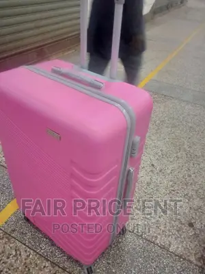 Classy Plastic Suitcase.Medium.( Pink)