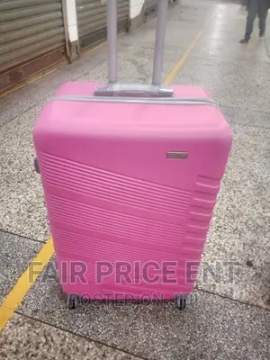 Classy Plastic Suitcase.Medium.( Pink)