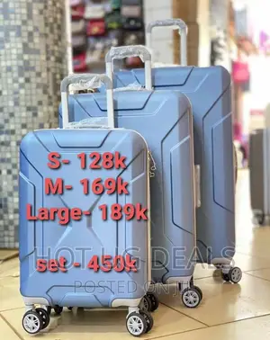 4-Wheeler Spinner Plastic Travel Suitcase Bag - Multicolor