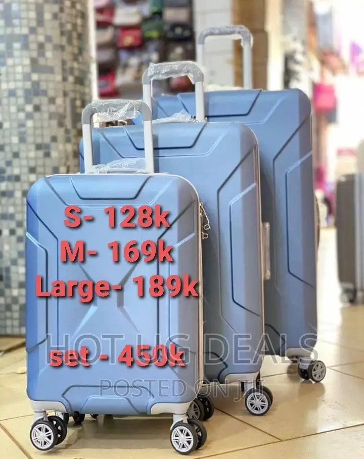 4-Wheeler Spinner Plastic Travel Suitcase Bag - Multicolor