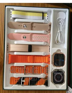 Ultra Max Smart Watch (7 Straps) - Orange