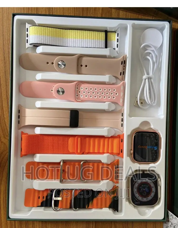 Ultra Max Smart Watch (7 Straps) - Orange