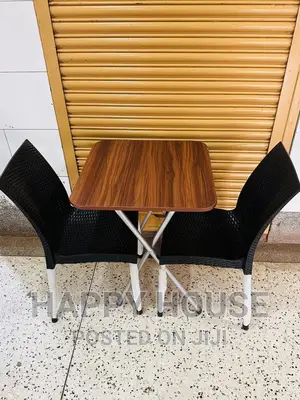 Foldable Table and 2 Plastic Chairs