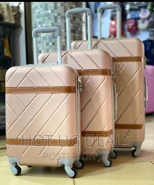 4-Wheeler Spinner Plastic Travel Suitcase Bag - Multicolor