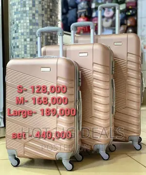 4-Wheeler Spinner Plastic Travel Suitcase Bag - Multicolor