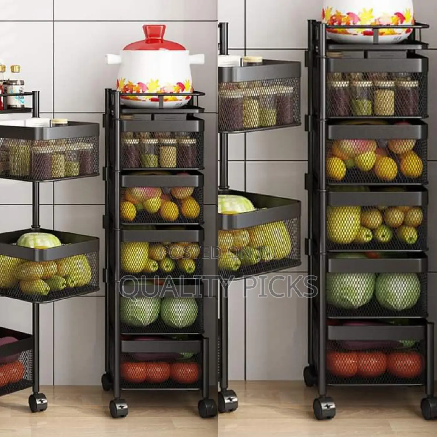 Vegetable Storage Rack Organizer