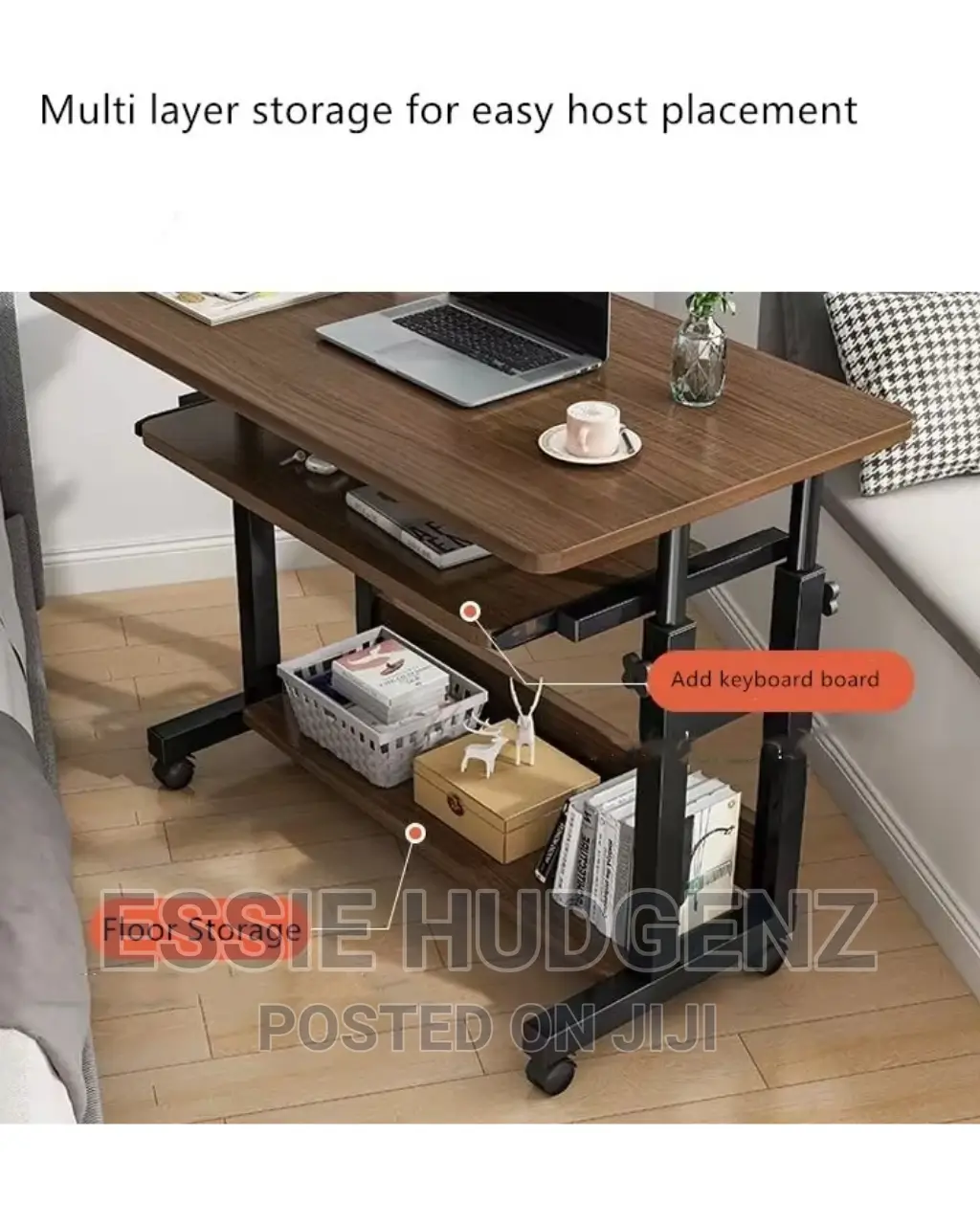 Liftable Laptop Stand With Wheels