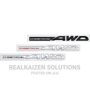 3D SYMMETRICAL AWD Car | Subaru Tailgate Chrome Decal Logo
