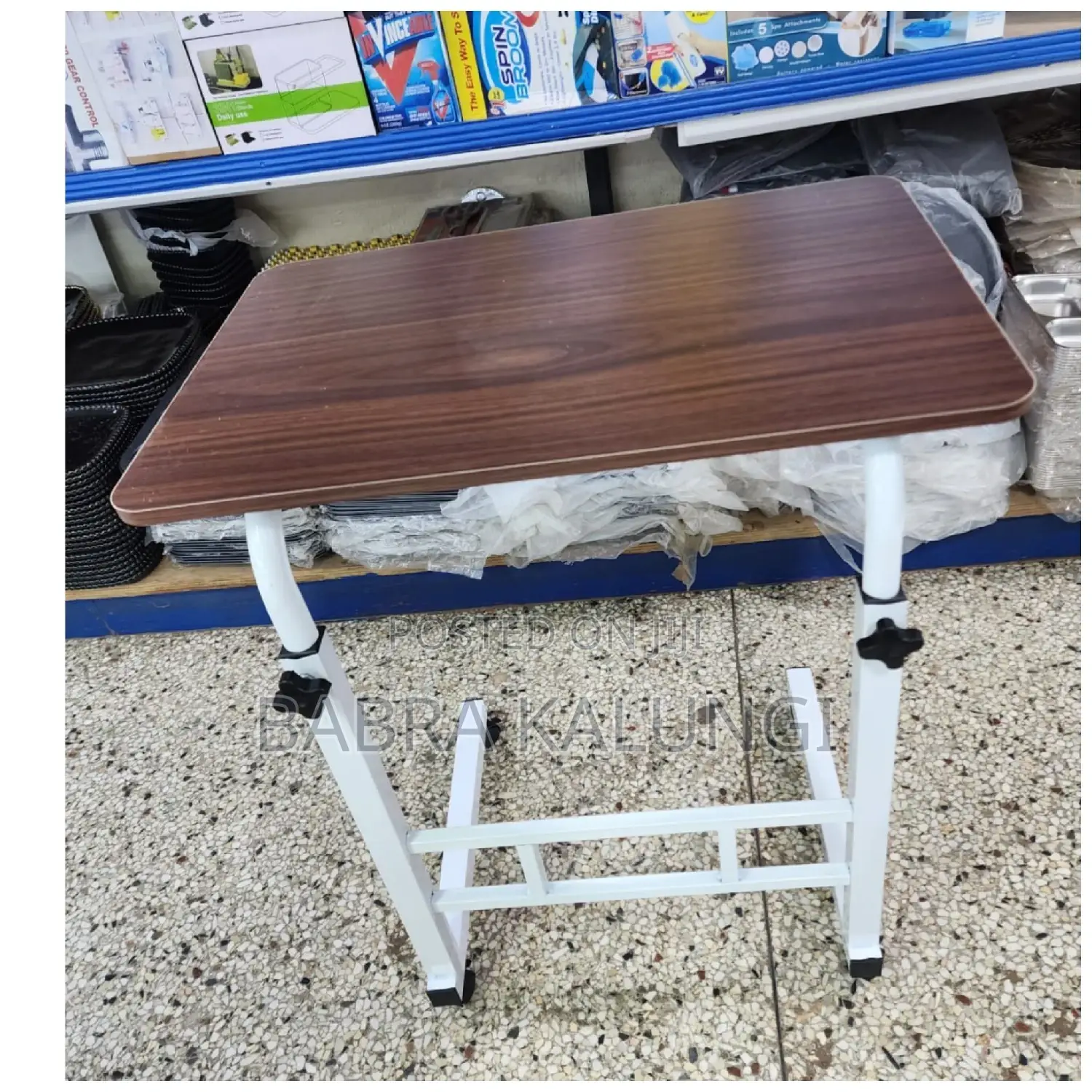 Brown Adjustable Laptop Table