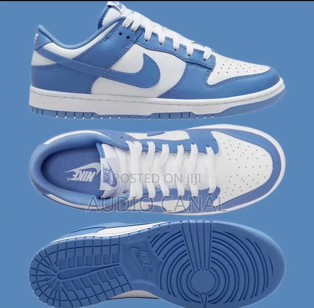 White and Blue Nike Sneaker