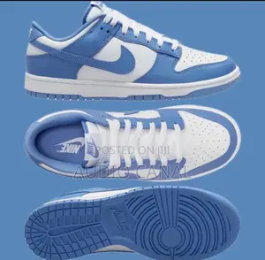 White and Blue Nike Sneaker