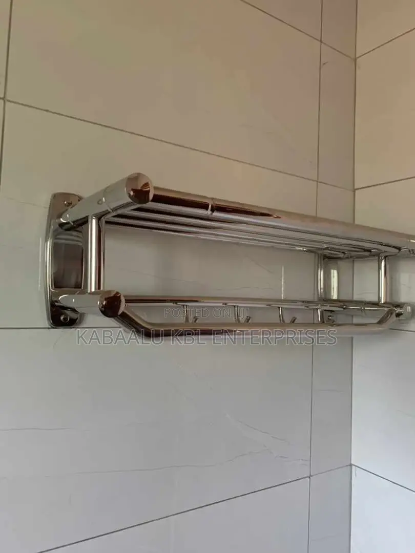 Heavy Duty Towel Rack, Silver
