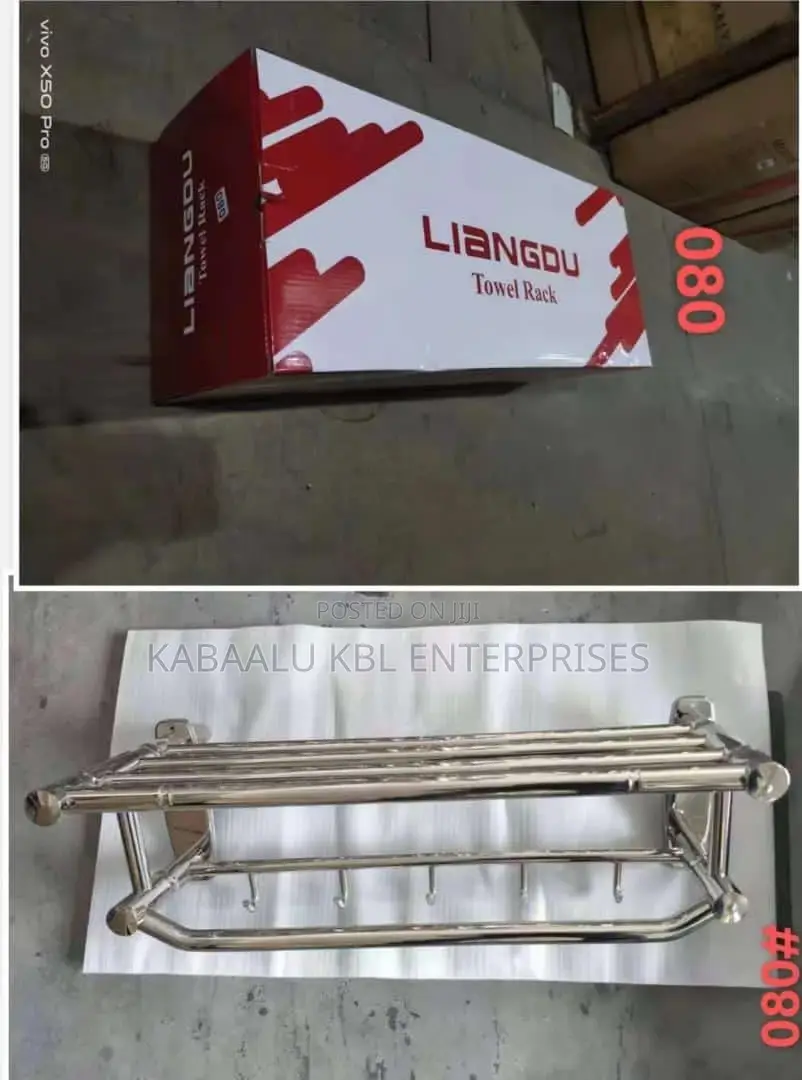 Heavy Duty Towel Rack, Silver