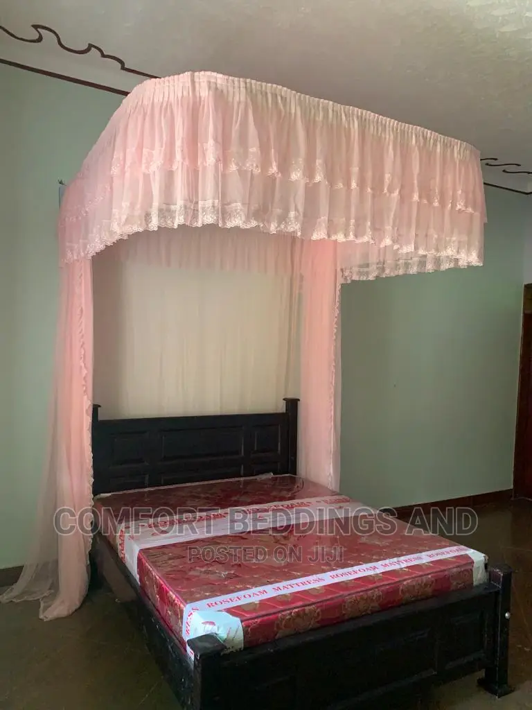 Luxury Mosquito Net Wall Mounted Pink