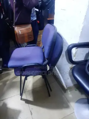 Blue Waiting Chairs, 2 Pieces