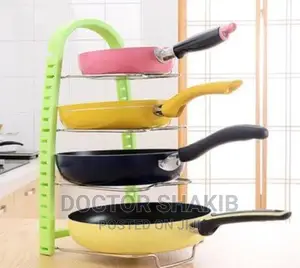 Adjustable Frying Pan Pot Dish Rack Holder