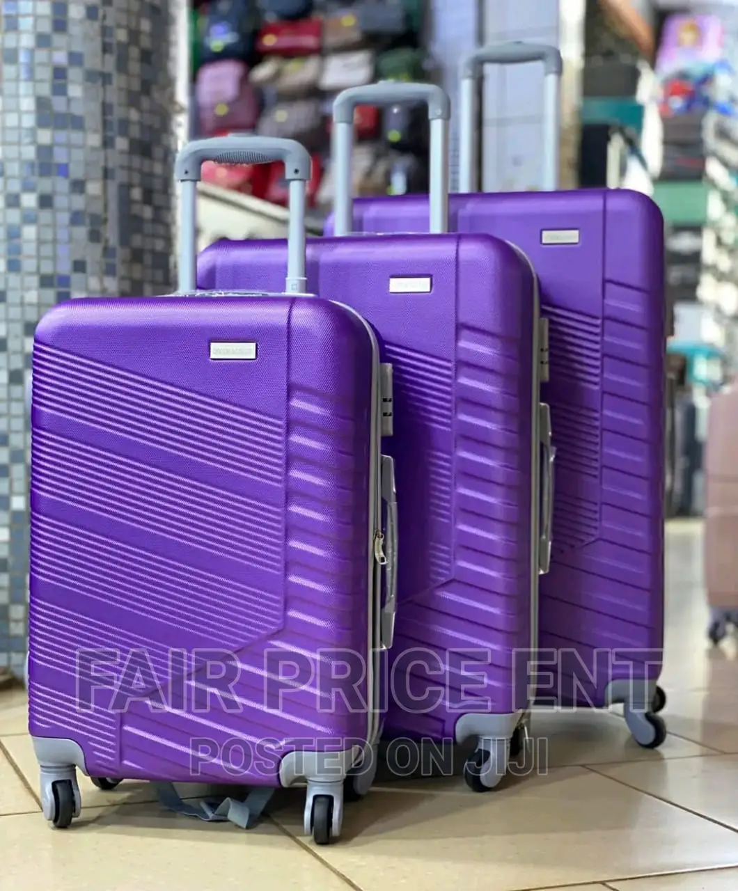 Executive Plastic Suitcase.Medium.( Purple)