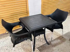 Set of Table and 2 Plastic Chairs