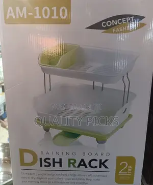 Kitchen 2 Plastic Dish Rack Organizer