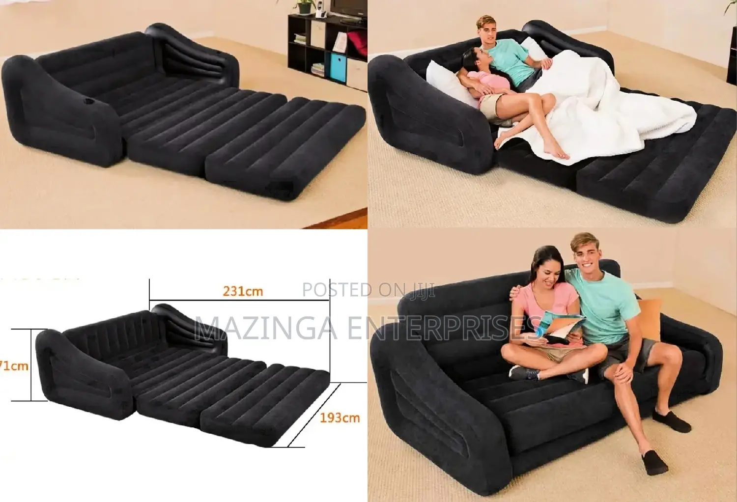 Intex Double Folding Inflatable Sofa Bed Lounge