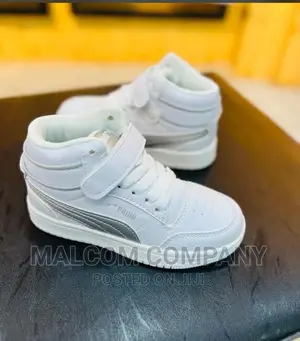 Kids White Sneakers Shoes