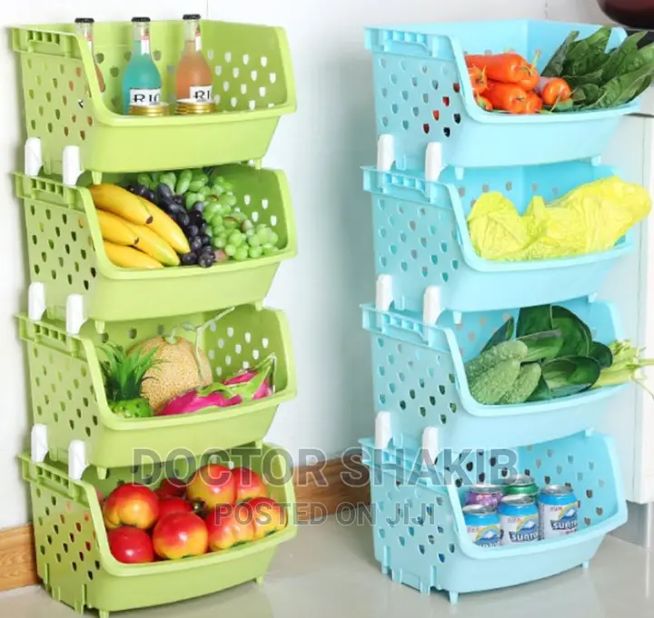Plastic Kitchen Basket Storage Organizer
