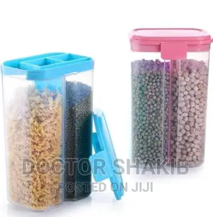 2 Partition Chamber Section Plastic Storage Box