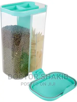 2 Partition Chamber Section Plastic Storage Box