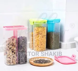 2 Partition Chamber Section Plastic Storage Box