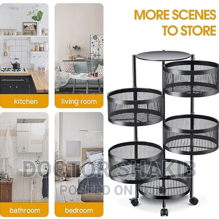 Heavy Duty Multifunction Rotating Basket Rack
