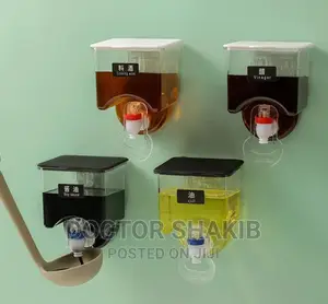 Wall Mounted Oil Vinegar Dispenser Jar Container