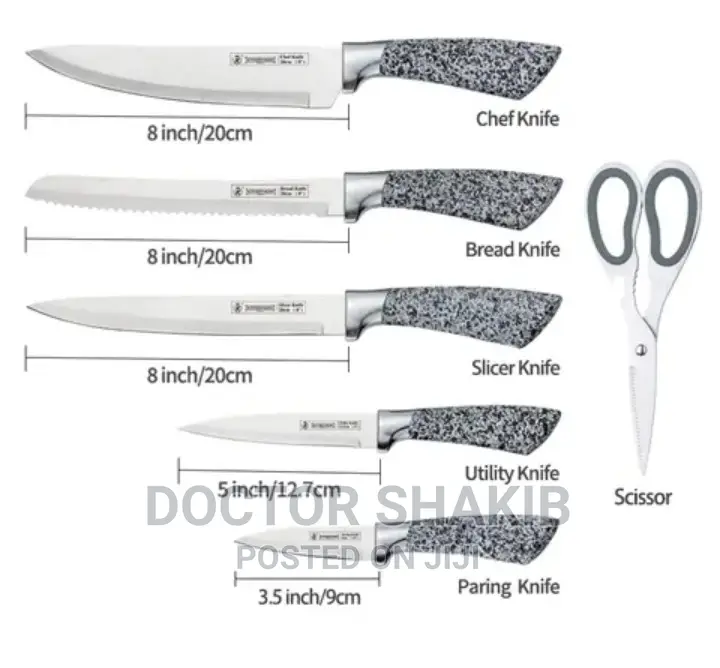 Kitchen Knife Set of 7 With Gift Box