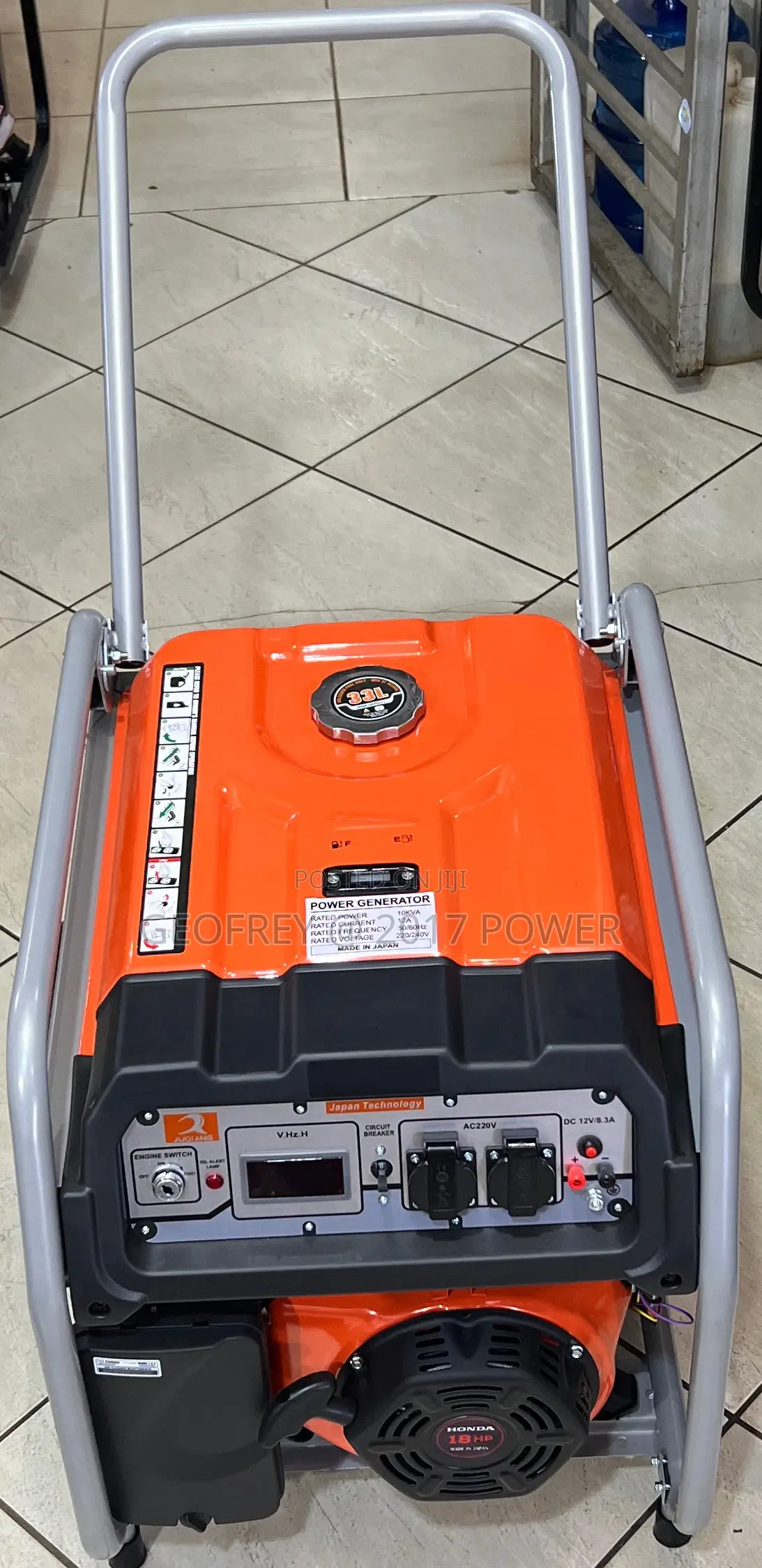 10kva Petrol Engine Generator Self Start Japan