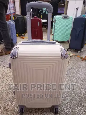 Classy Plastic Suitcase. Small.( Cream)