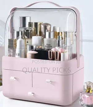Pink Makeup Storage Rack Organizer