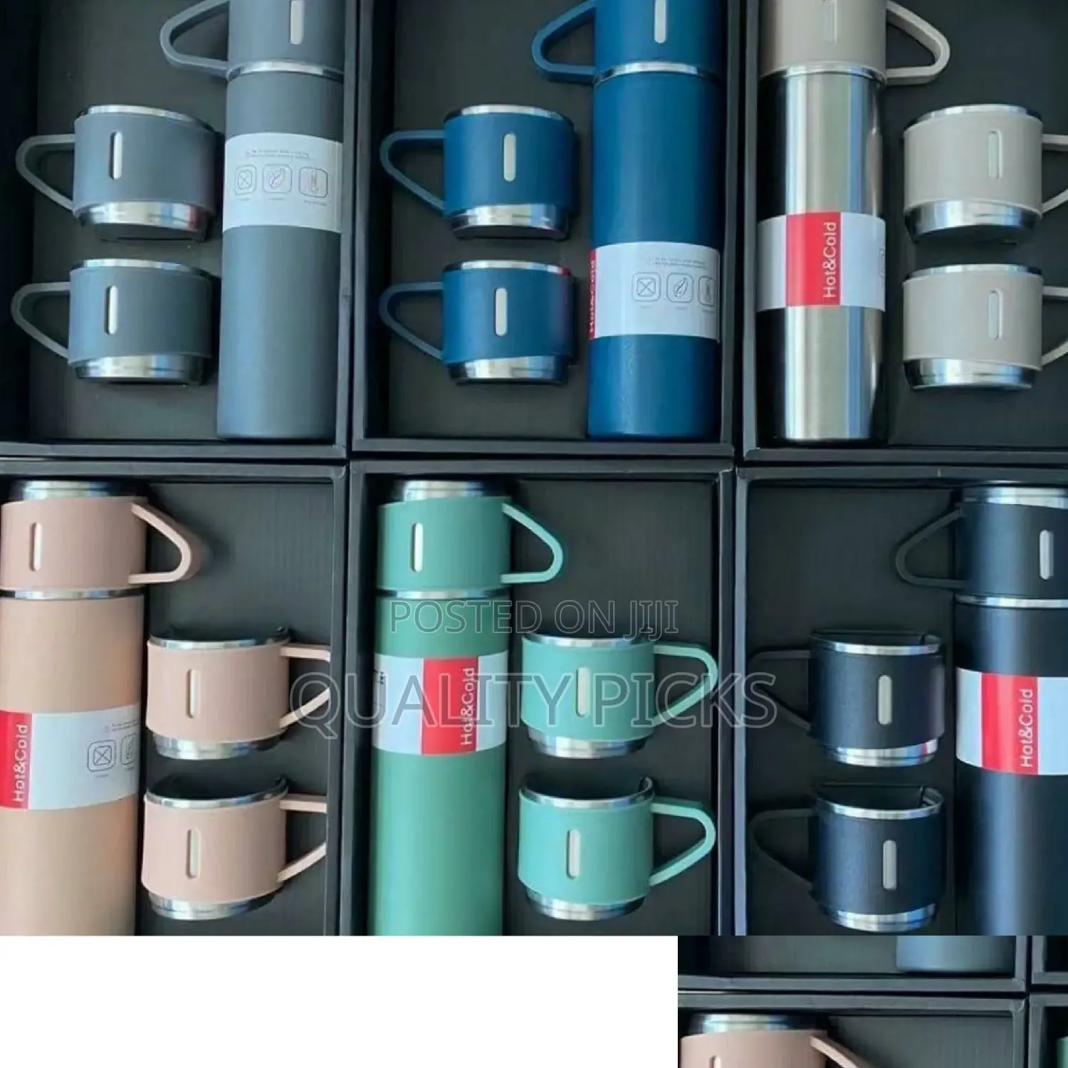 Portable Vacuum Flask With 2 Cup