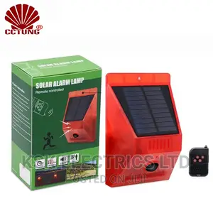 Solar Alarm Lamp With PIR Motion Sensor 433mhz Remote Contro