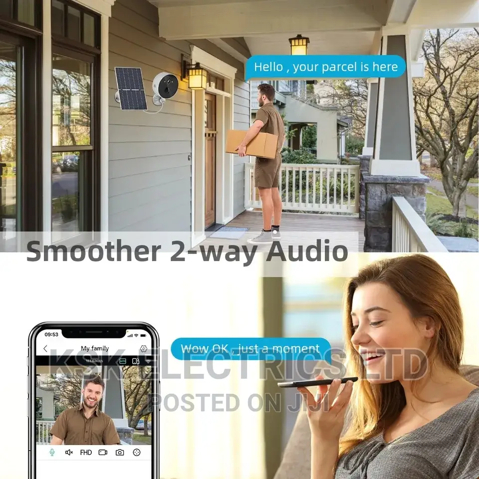 2MP Wifi Solar Camera Outdoor 1080P Wireless Security CCTV W
