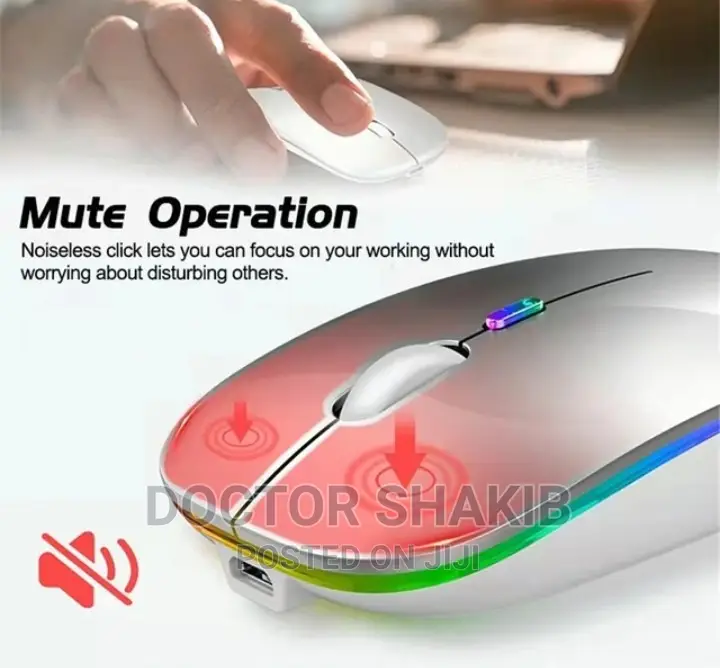 Rechargeable RGB Cordless USB Optical Mouse