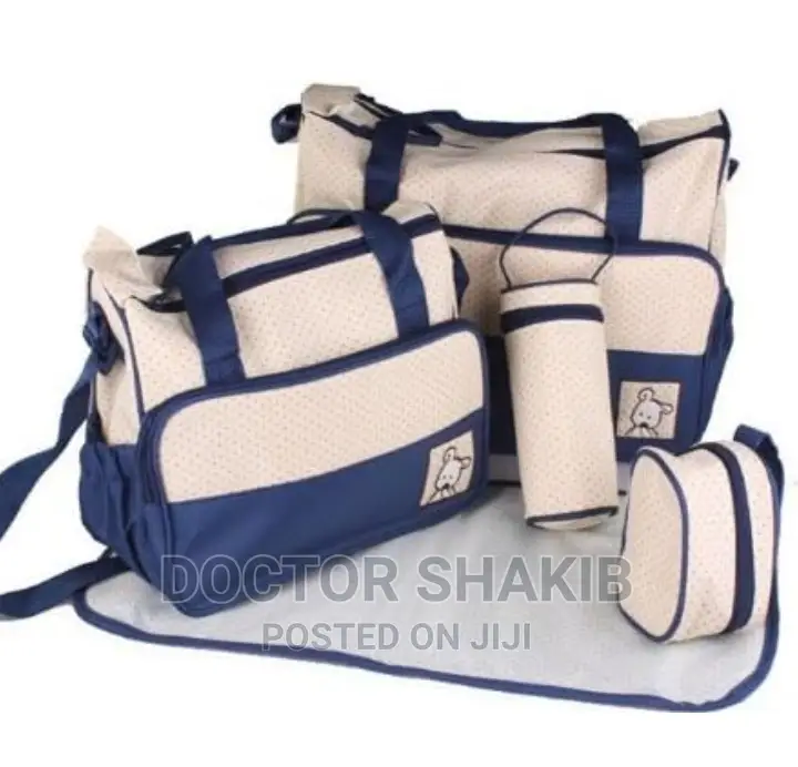 5pcs Baby Diaper Bag Set (Neavy Blue)