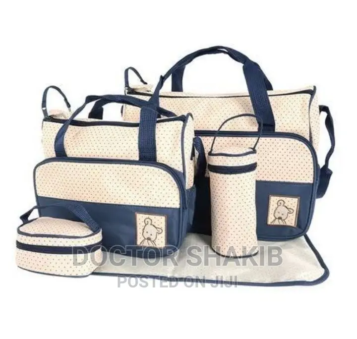5pcs Baby Diaper Bag Set (Neavy Blue)