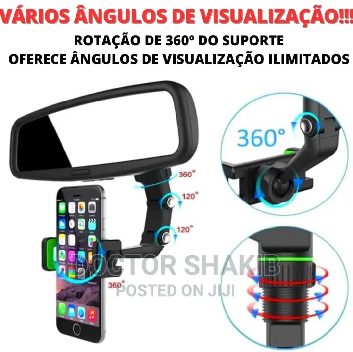 Multifunctional Car Mirror Cell Phone Holder