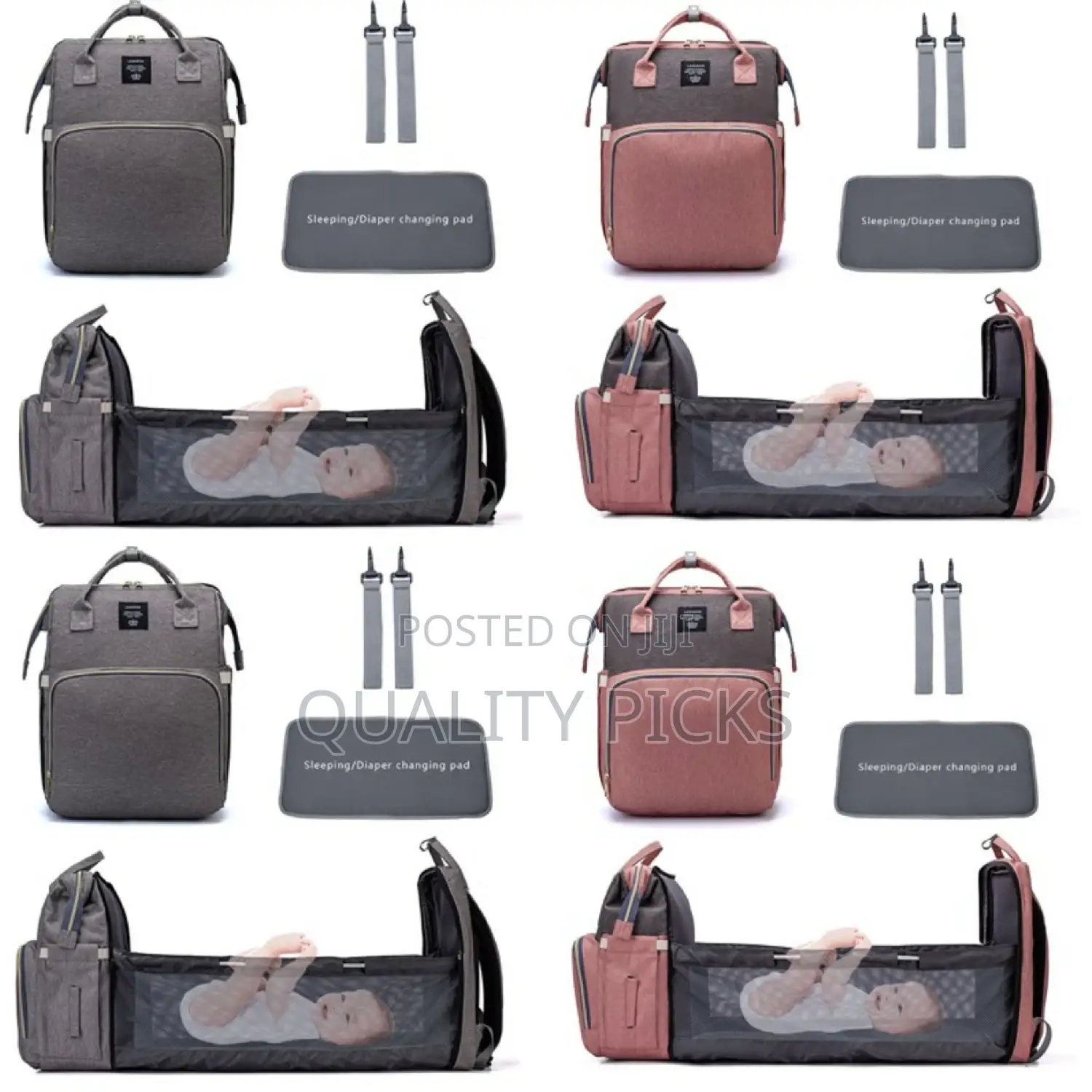 2 in 1 Baby Diaper Bag Backpack