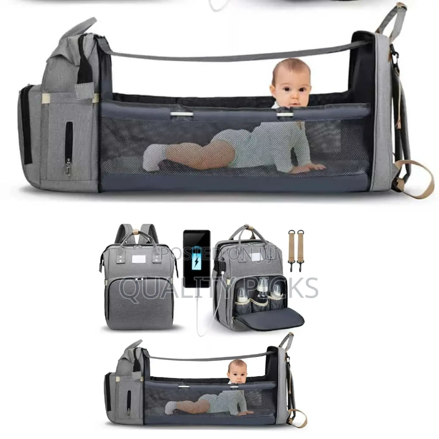2 in 1 Baby Diaper Bag Backpack Organizer