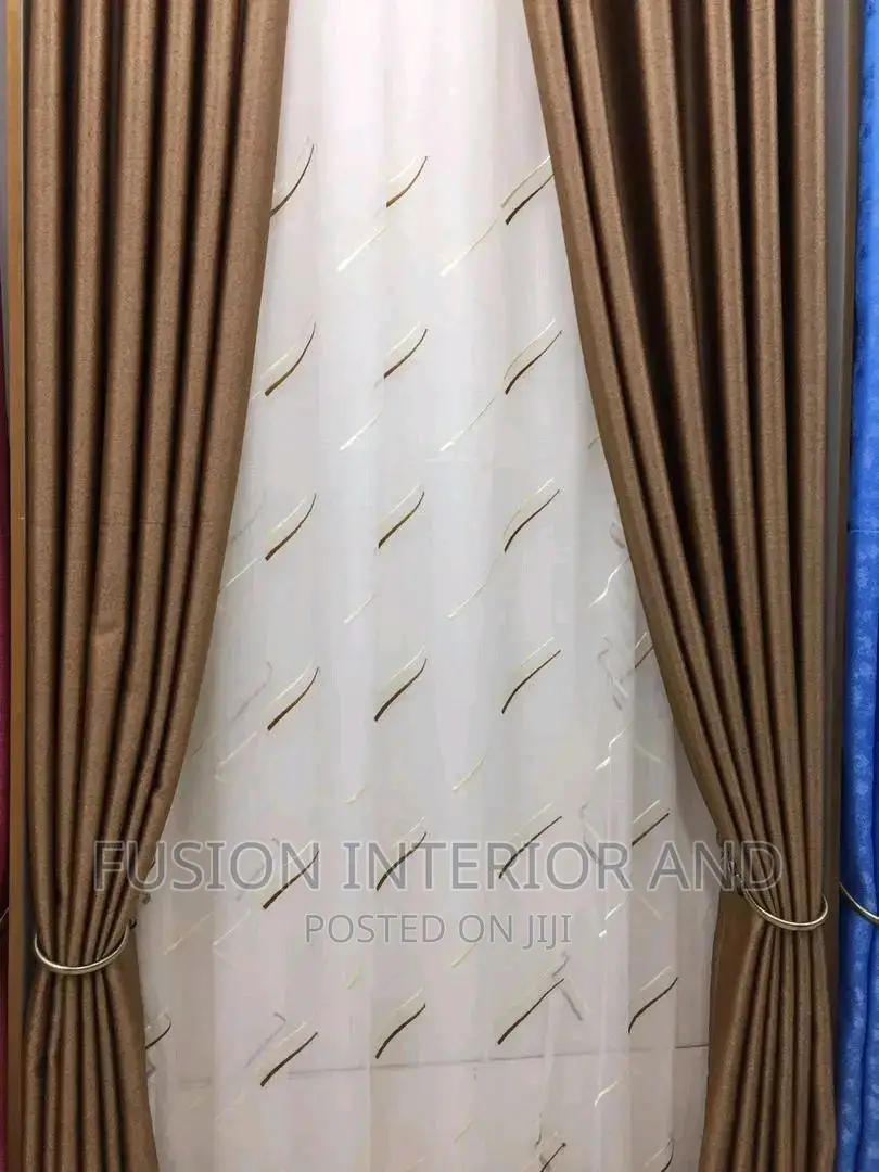 Metallic Brown Plain Curtain