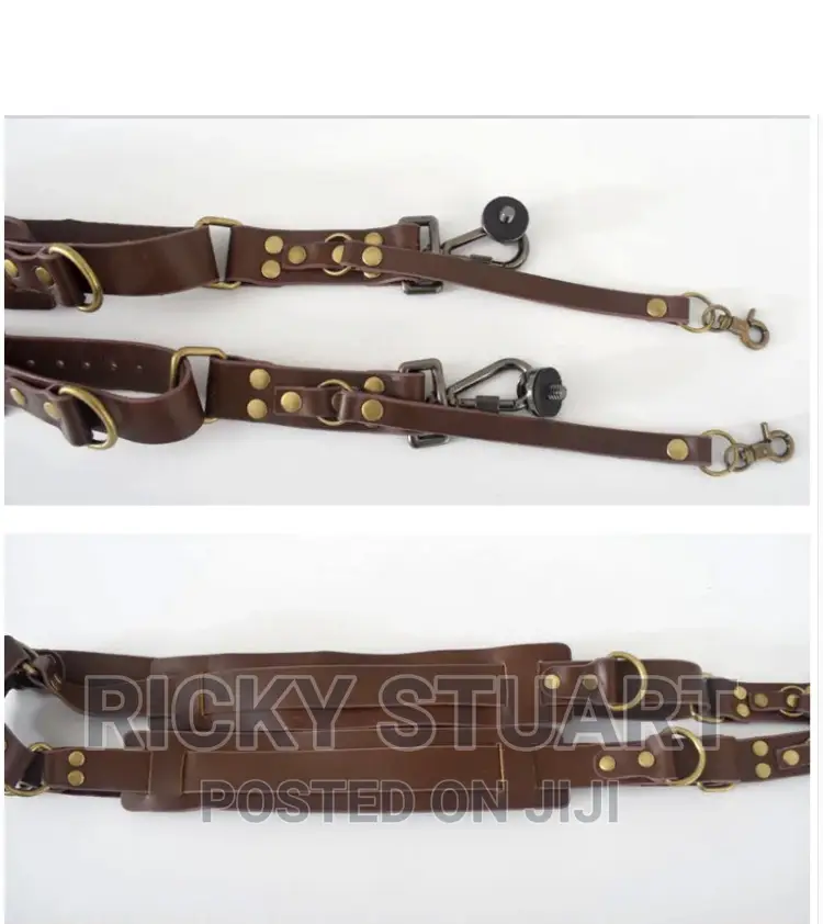 Leather Camera Straps on Dual Shoulder (Double)
