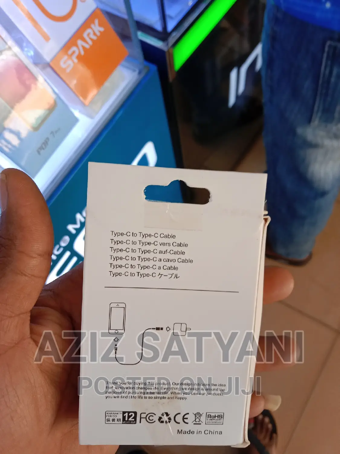 100% Original Type C to Type C Cable 1meter