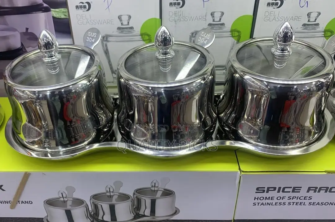 Stainless Steel Sugar Bowl Set