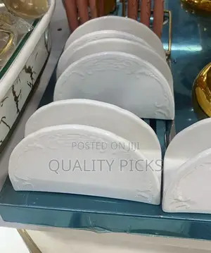 White Glass Tissue Holder