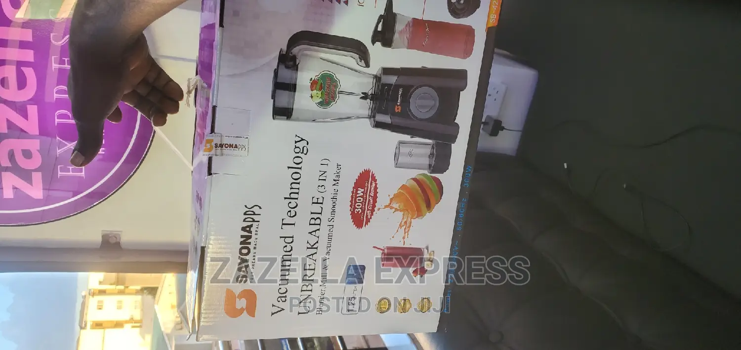 Sayona Blender Vacuumed Technology 3 in 1 Unbreakabl Blender
